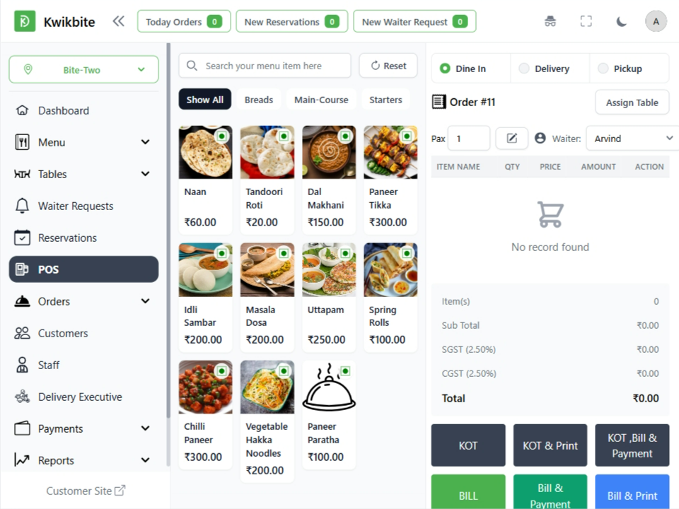 Fast & Intuitive POS System